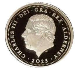 Alderney 2 Pounds - Charles III Queen Mother; Silver Proof obverse