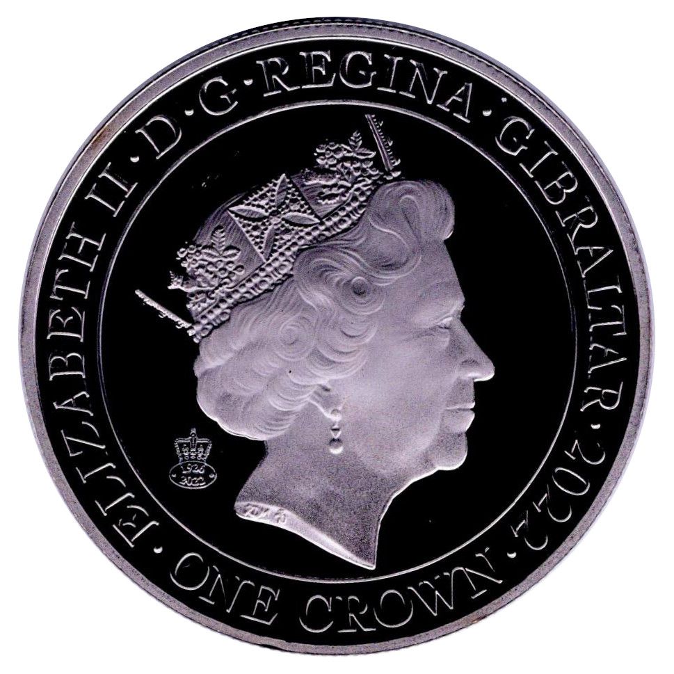Gibraltar 1 Crown In the name of Elizabeth II; Forever Remembered obverse
