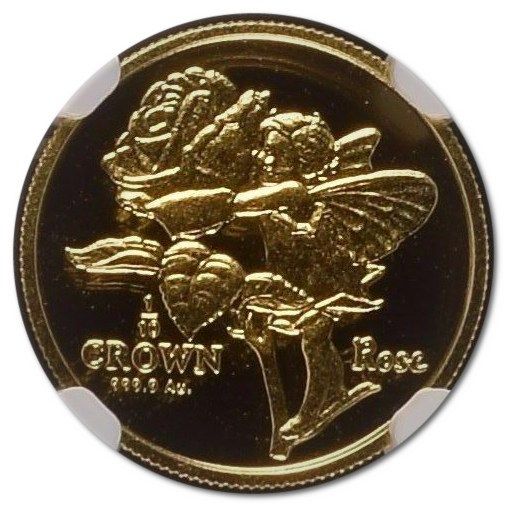Isle of Man ⅒ Crown - Elizabeth II Rose