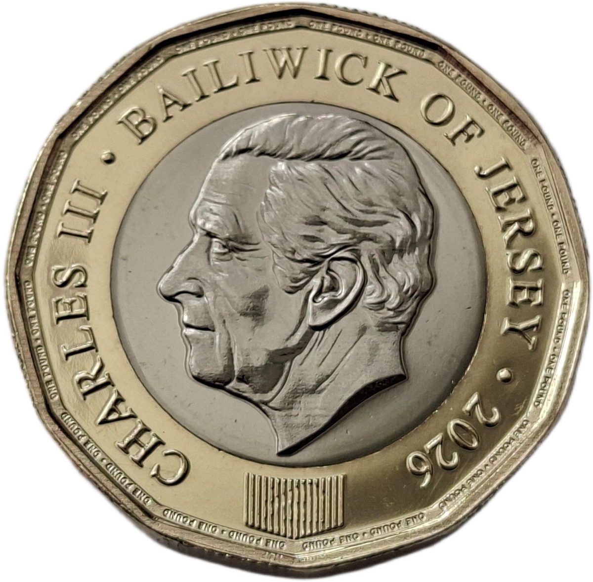 Jersey 1 Pound - Charles III Queen Elizabeth II Centenary obverse