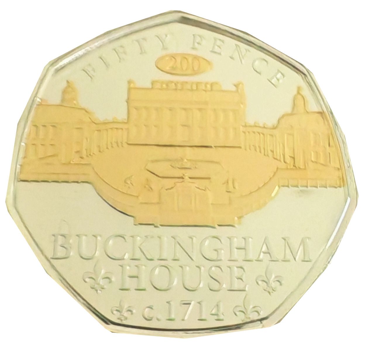 Jersey 50 Pence - Charles III Buckingham House reverse