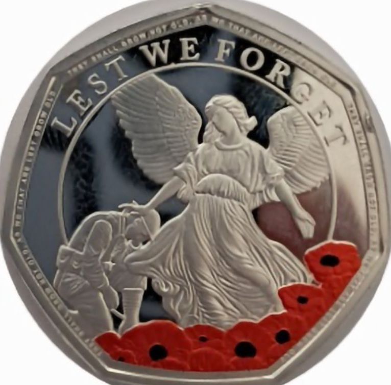 Falkland Islands 50 Pence - Charles III Lest We Forget