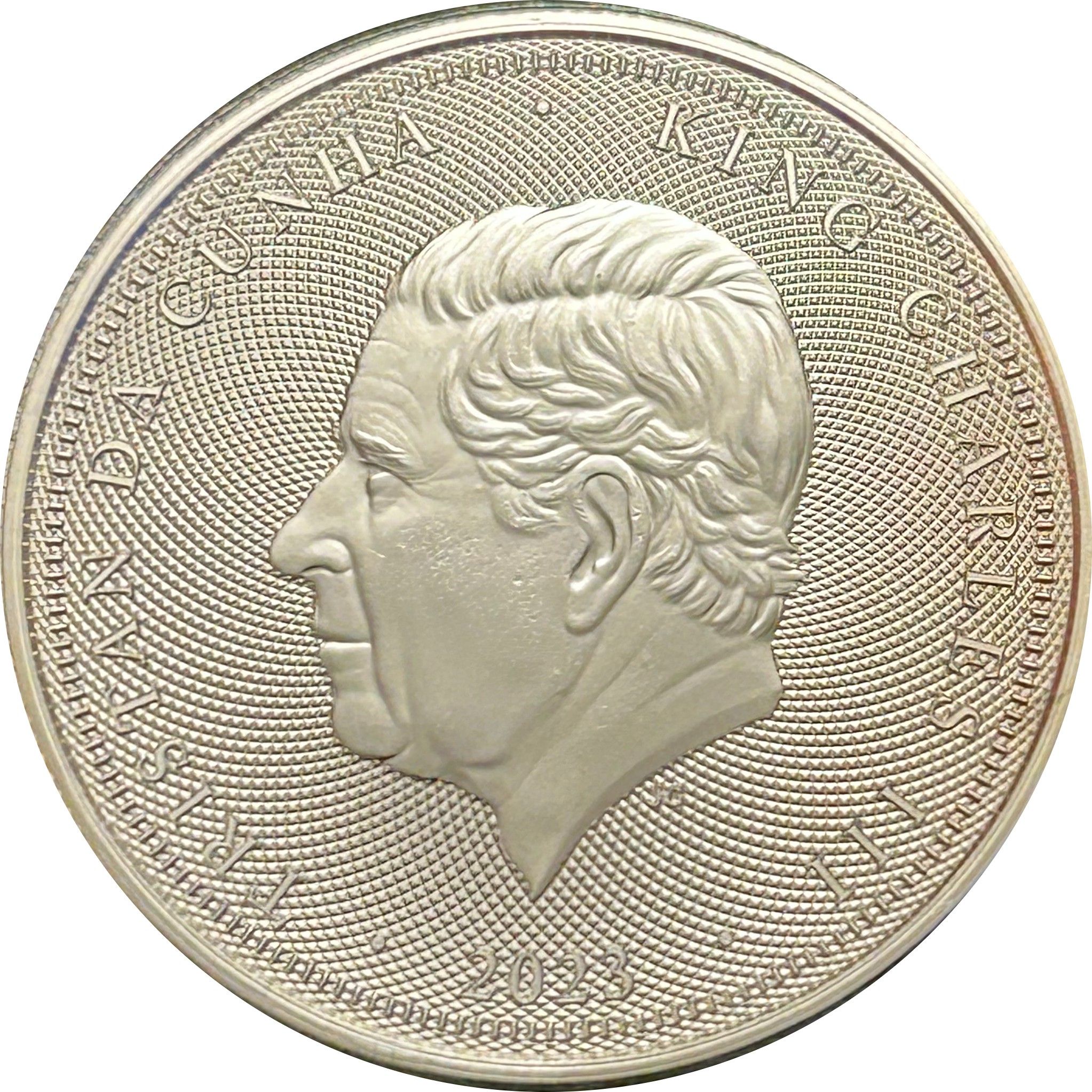 Tristan da Cunha 5 Pounds - Charles III Una and the Lion obverse
