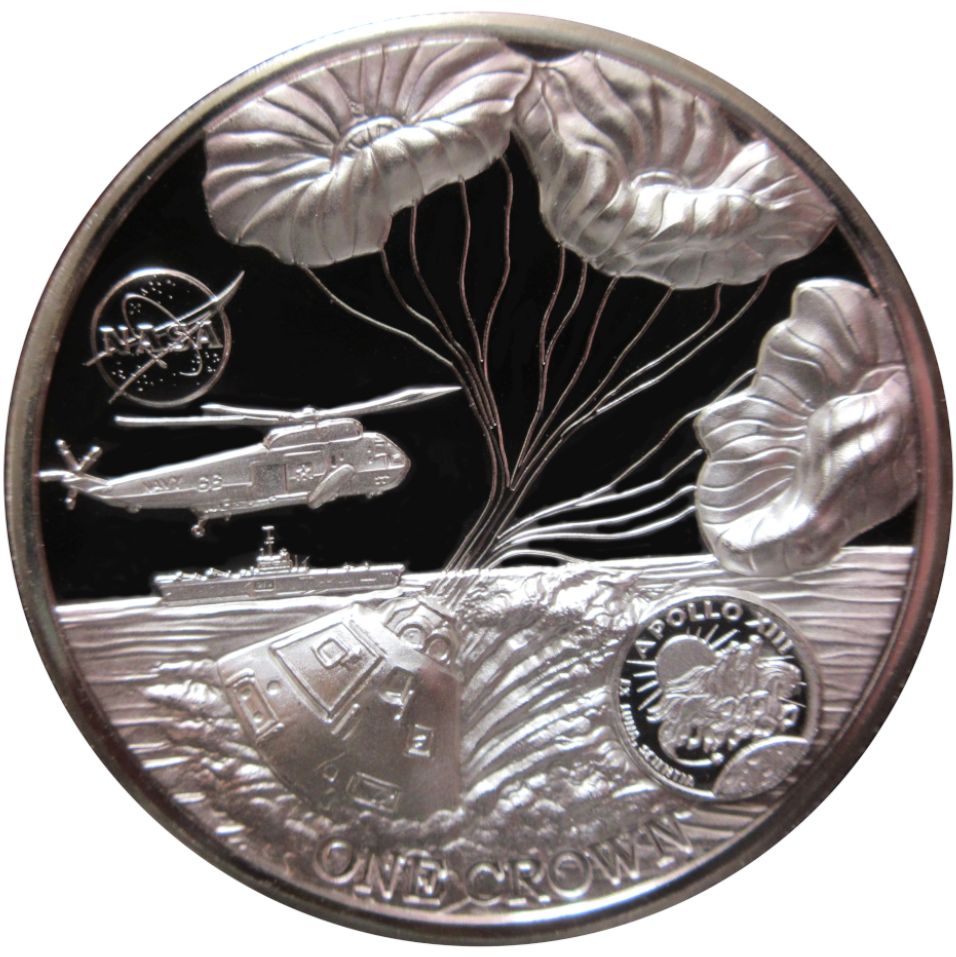 Ascension Island 1 Crown - Elizabeth II 50th Anniversary of Apollo 13
