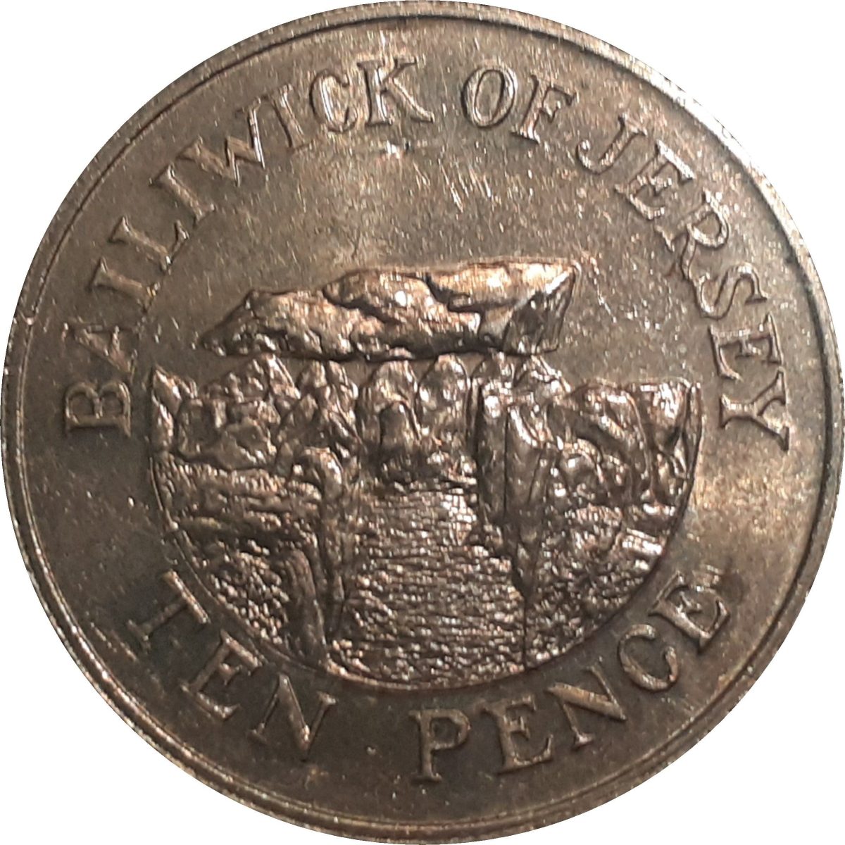 Jersey 10 Pence - Elizabeth II 2nd portrait; large type