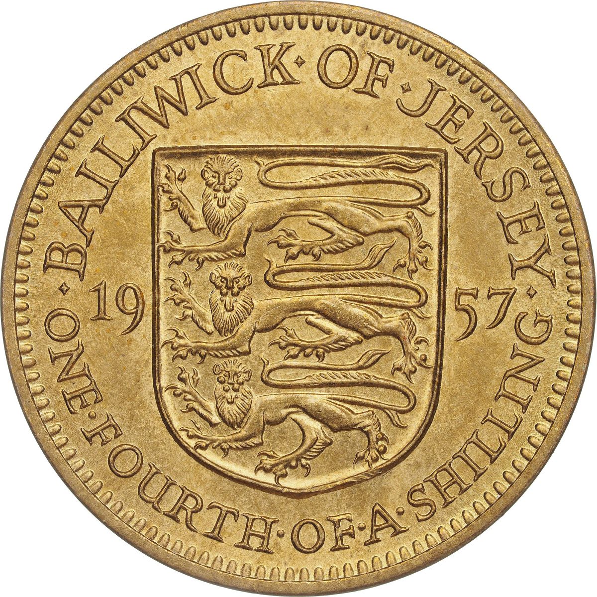 Jersey ¼ Shilling - Elizabeth II 1st portrait reverse