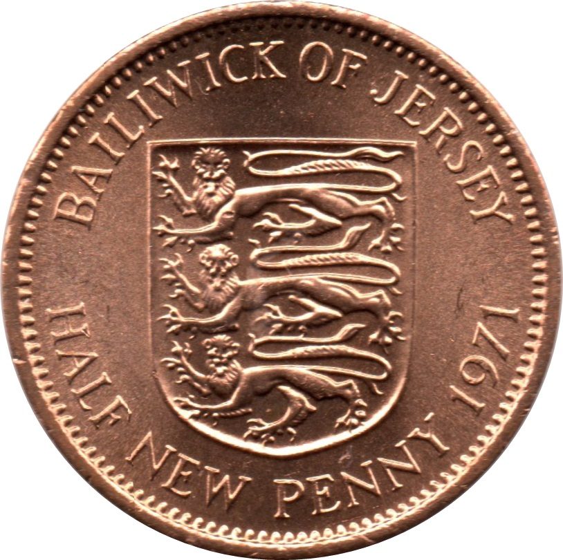 Jersey ½ New Penny - Elizabeth II 2nd portrait
