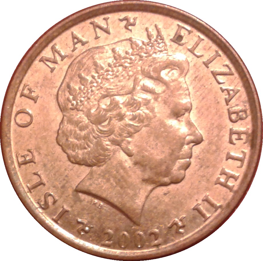 Isle of Man 1 Penny - Elizabeth II Keeill obverse
