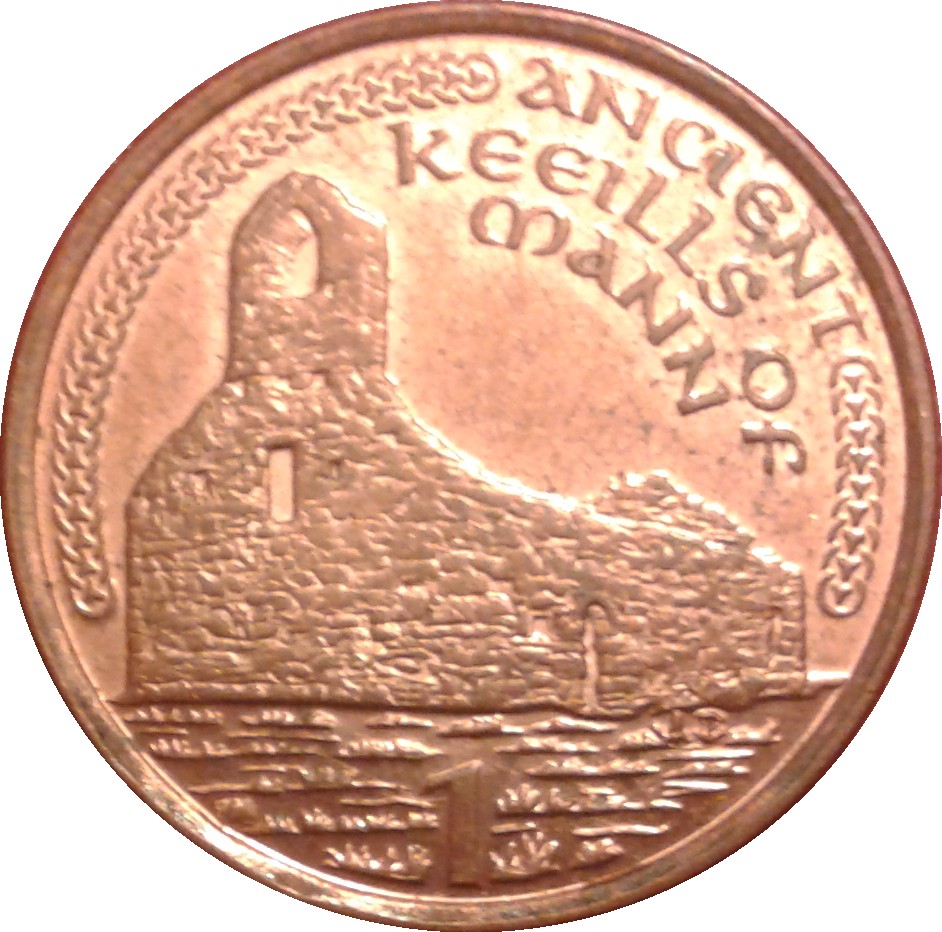 Isle of Man 1 Penny - Elizabeth II Keeill reverse