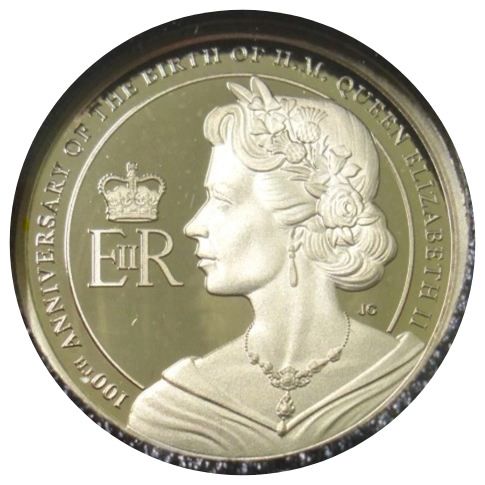 Alderney 25 Pence - Charles III Queen Elizabeth II Centenary - Queen Bust