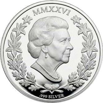 Jersey 2 Sovereigns - Charles III Queen Elizabeth II Centenary; Silver reverse