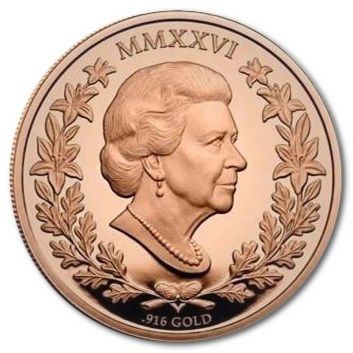 Jersey ½ Sovereign - Charles III Queen Elizabeth II Centenary; Gold reverse