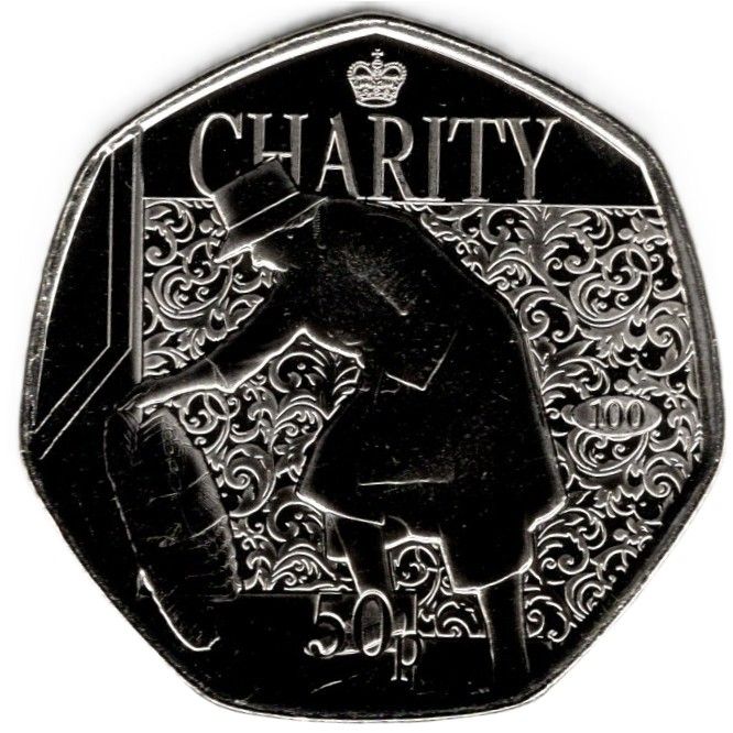 Isle of Man 50 Pence - Charles III Queen Elizabeth II Centenary - Charity