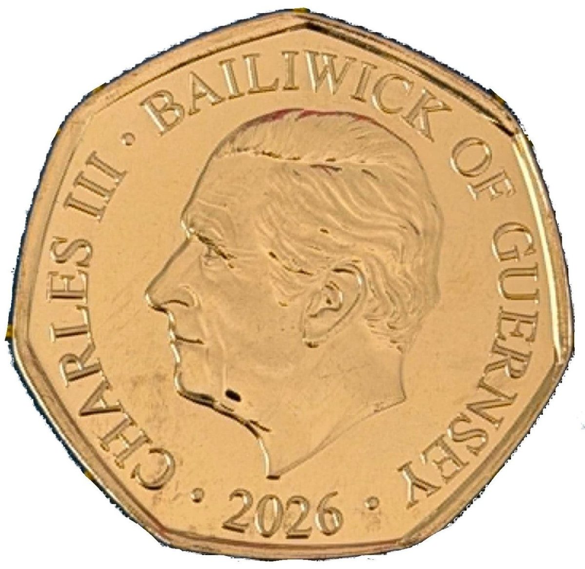 Guernsey 50 Pence - Charles III Queen Titles - HRH The Duchess of Edinburgh obverse