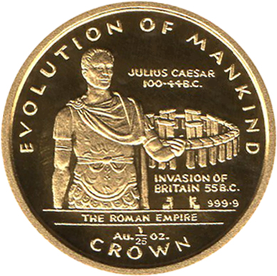 Gibraltar 1/25 Crown - Elizabeth II The Roman Empire reverse