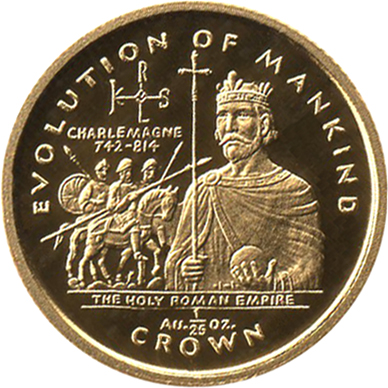 Gibraltar 1/25 Crown - Elizabeth II The Holy Roman Empire reverse
