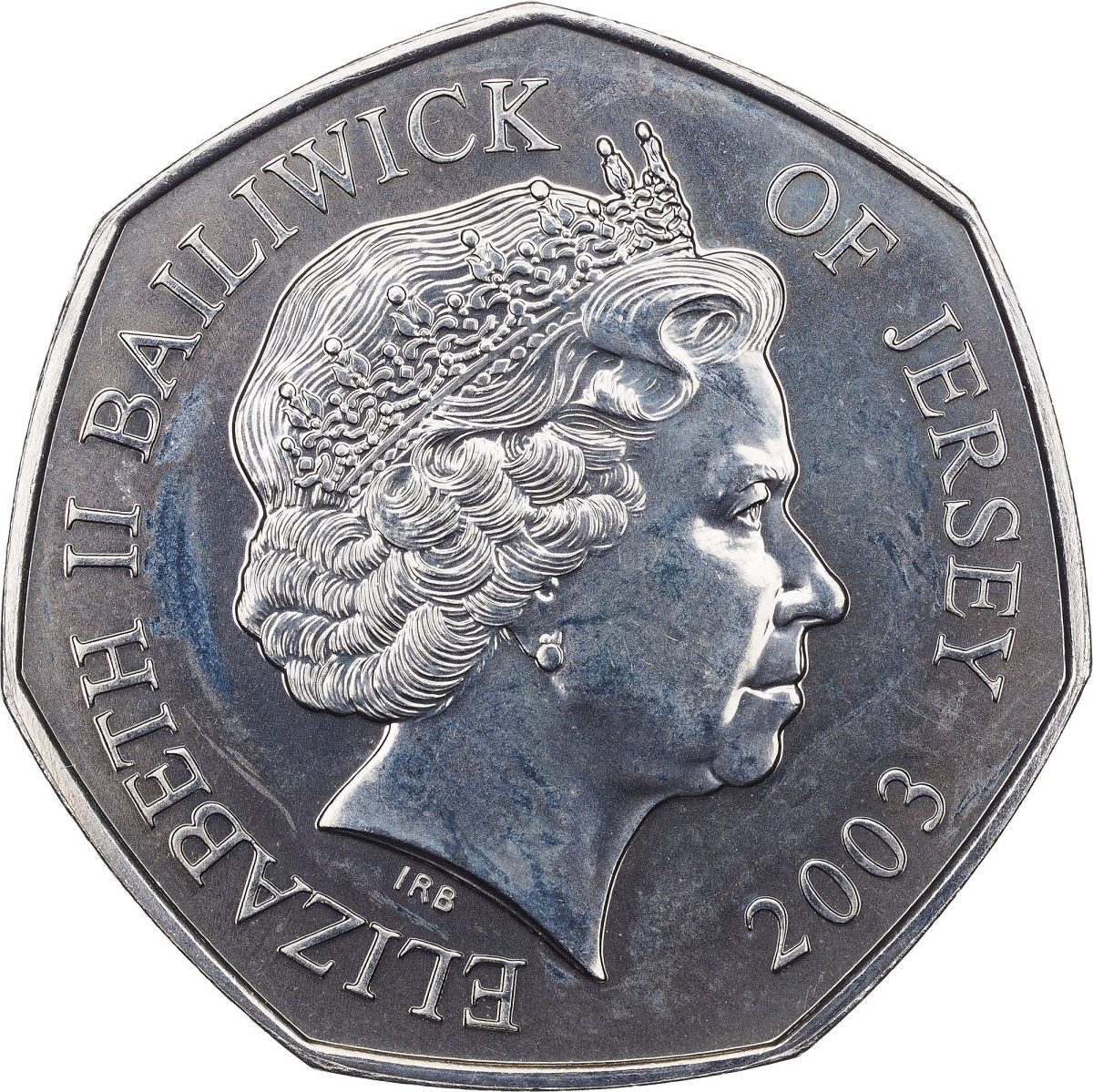 Jersey 50 Pence - Elizabeth II Golden Jubilee obverse