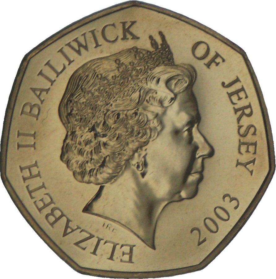 Jersey 50 Pence - Elizabeth II Golden Jubilee obverse