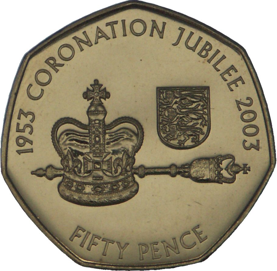 Jersey 50 Pence - Elizabeth II Golden Jubilee