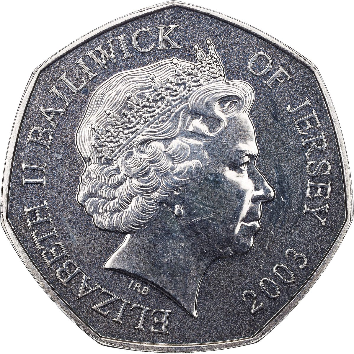 Jersey 50 Pence - Elizabeth II Golden Jubilee obverse