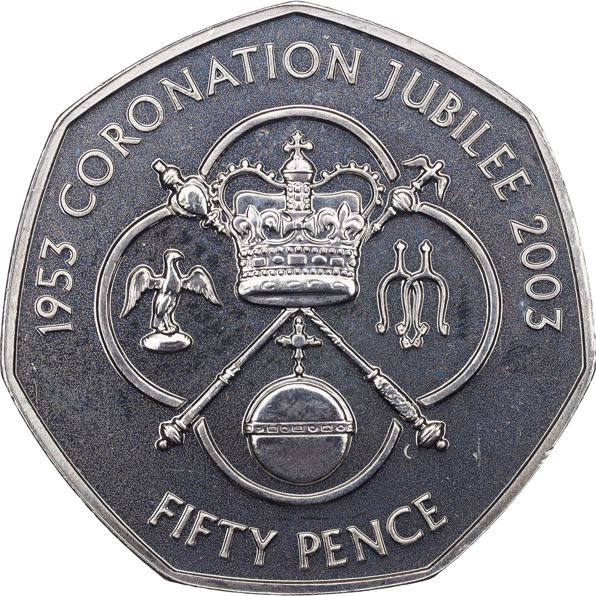 Jersey 50 Pence - Elizabeth II Golden Jubilee reverse