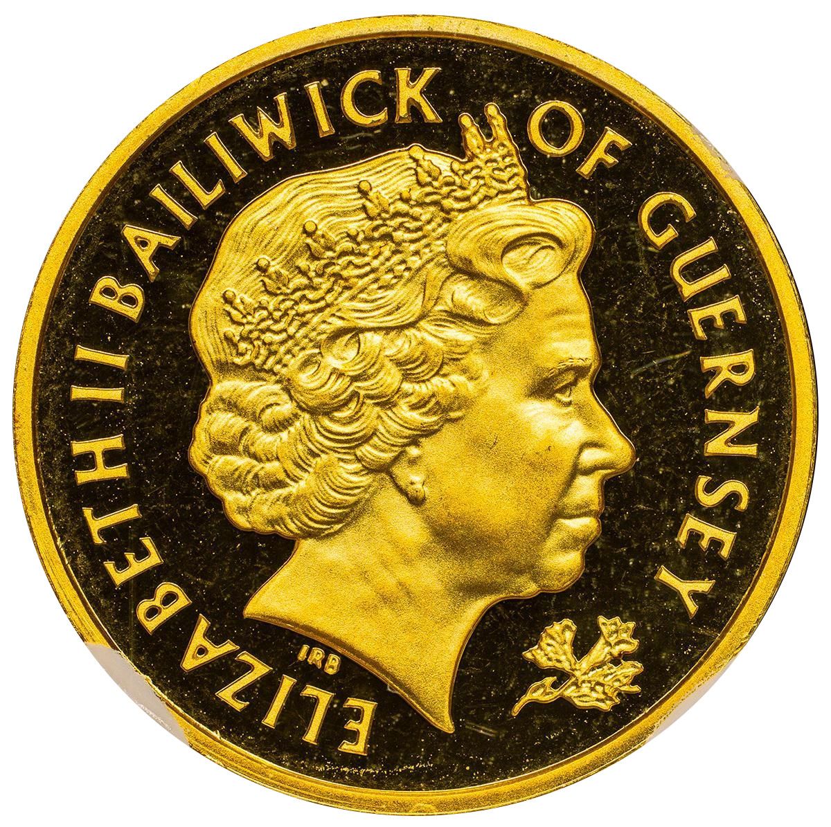 Guernsey 10 Pounds - Elizabeth II Millennium 2000 obverse