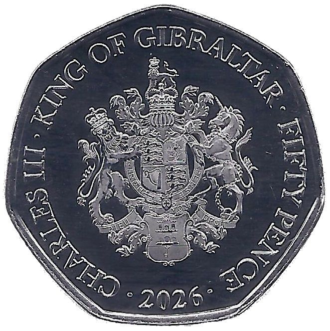 Gibraltar 50 Pence - Charles III Year of the Horse