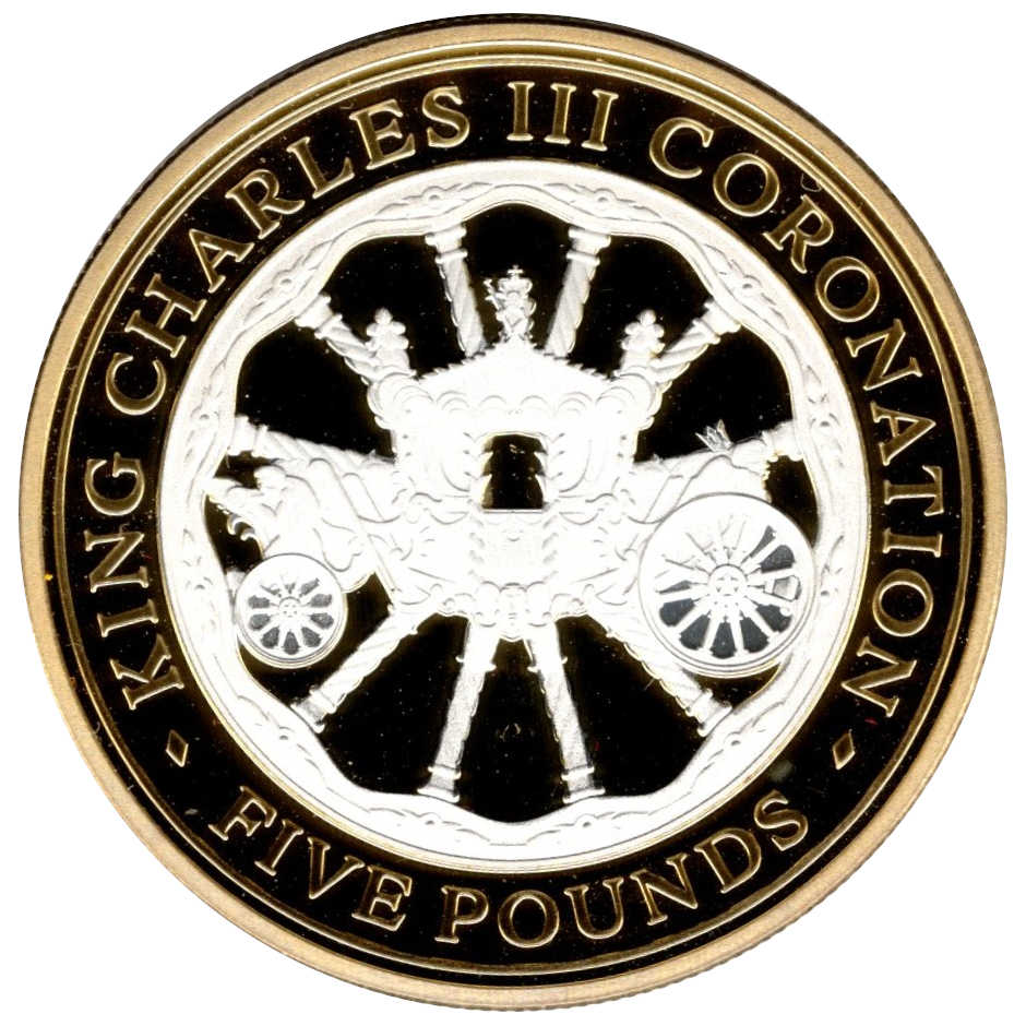 Isle of Man 5 Pounds - Charles III Coronation; Silver Proof Mint Master