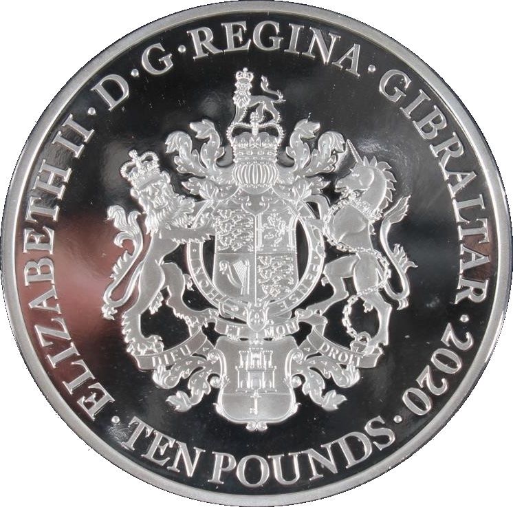 Gibraltar 10 Pounds - Elizabeth II Dame Vera Lynn obverse