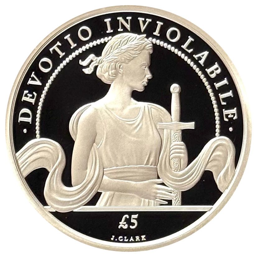 Alderney 5 Pounds - Elizabeth II Platinum Jubilee - Devotion
