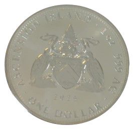 Ascension Island 1 Dollar Afonso de Albuquerque; silver obverse