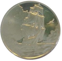 Ascension Island 1 Dollar Afonso de Albuquerque; silver