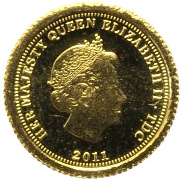 Tristan da Cunha ½ Crown - Elizabeth II Aureus obverse