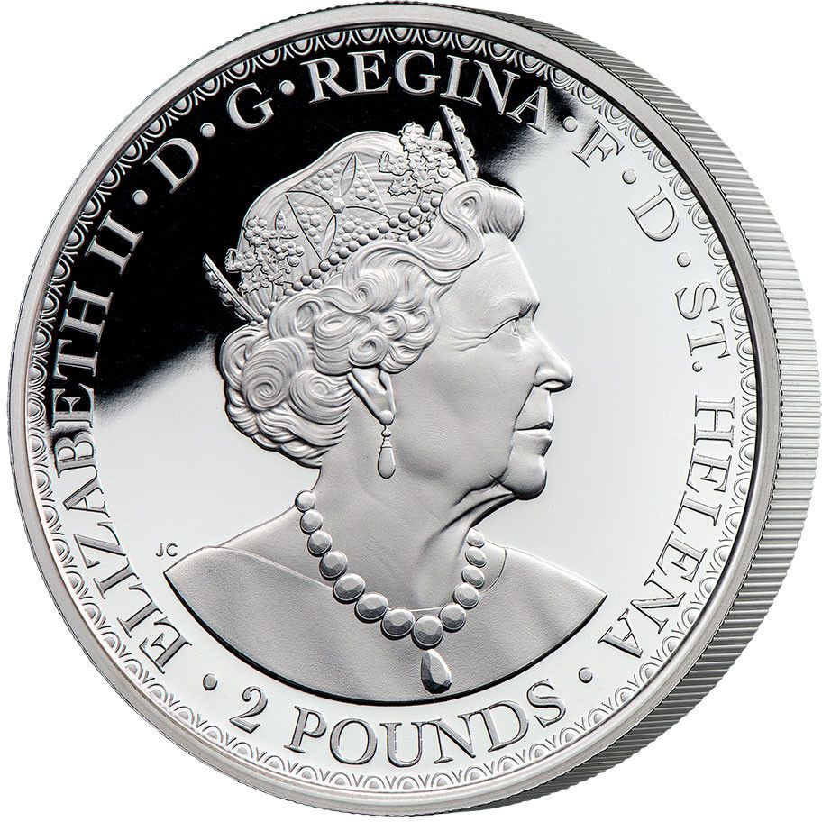 Saint Helena 2 Pounds - Elizabeth II Three Graces obverse