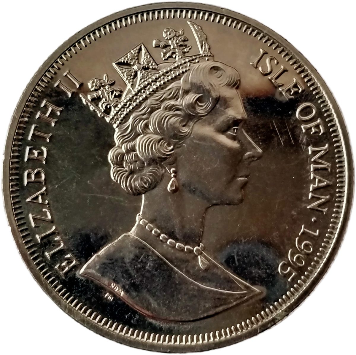 Isle of Man 1 Crown - Elizabeth II Hawker Hurricane obverse