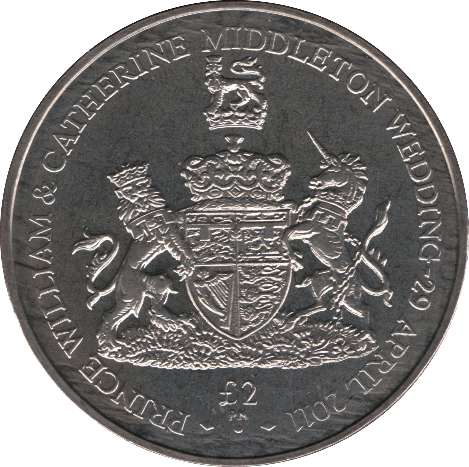 South Georgia and the South Sandwich Islands 2 Pounds - Elizabeth II Royal Wedding