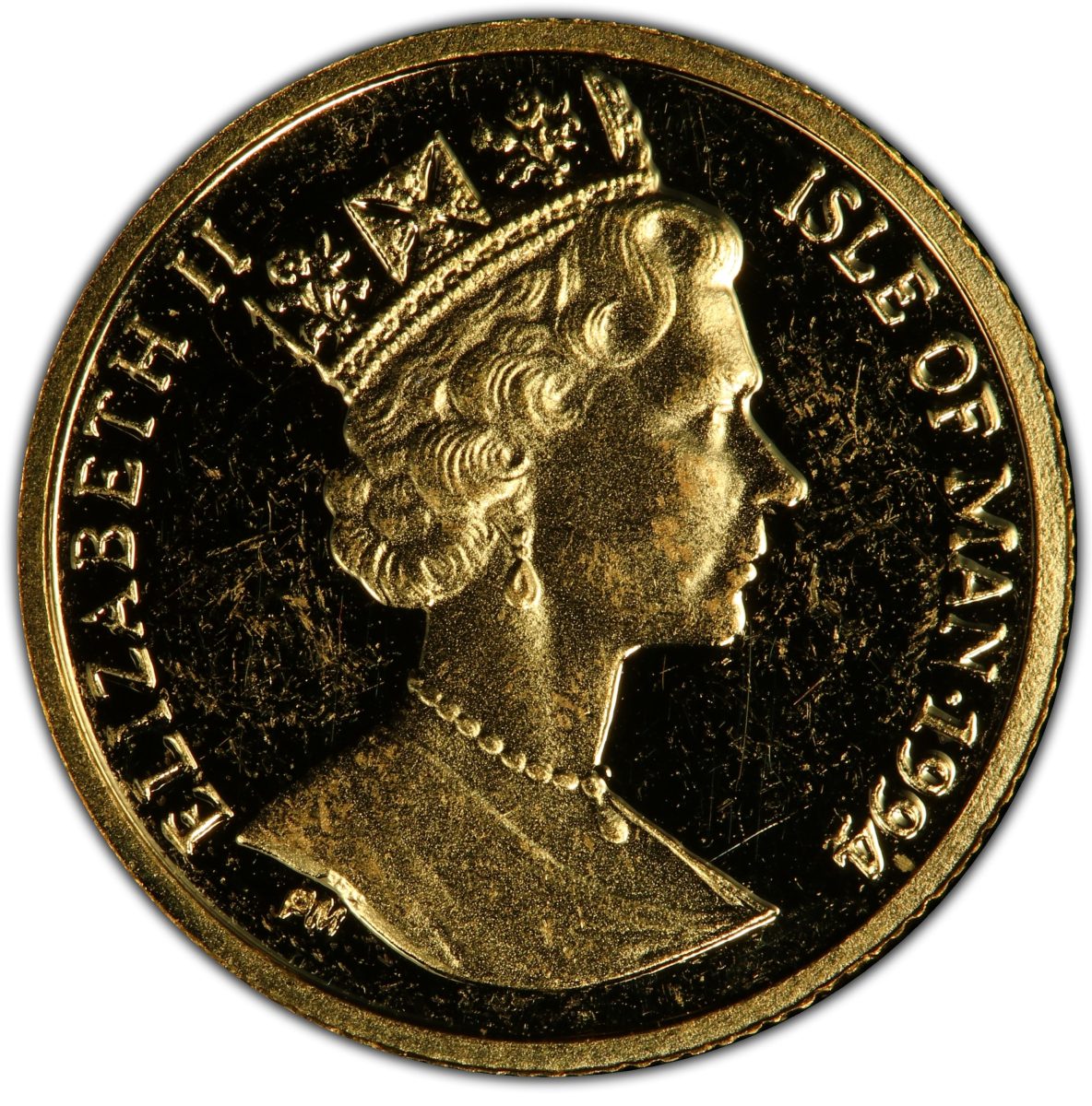 Isle of Man 1/20 Noble - Elizabeth II Longboat; Gold Proof obverse