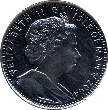 Isle of Man 1 Crown - Elizabeth II The Silver Star obverse