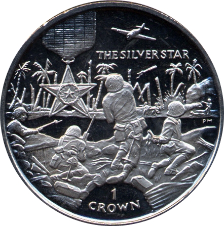 Isle of Man 1 Crown - Elizabeth II The Silver Star reverse