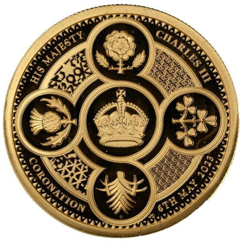 Alderney ½ Sovereign - Charles III First Coronation Anniversary; Gold