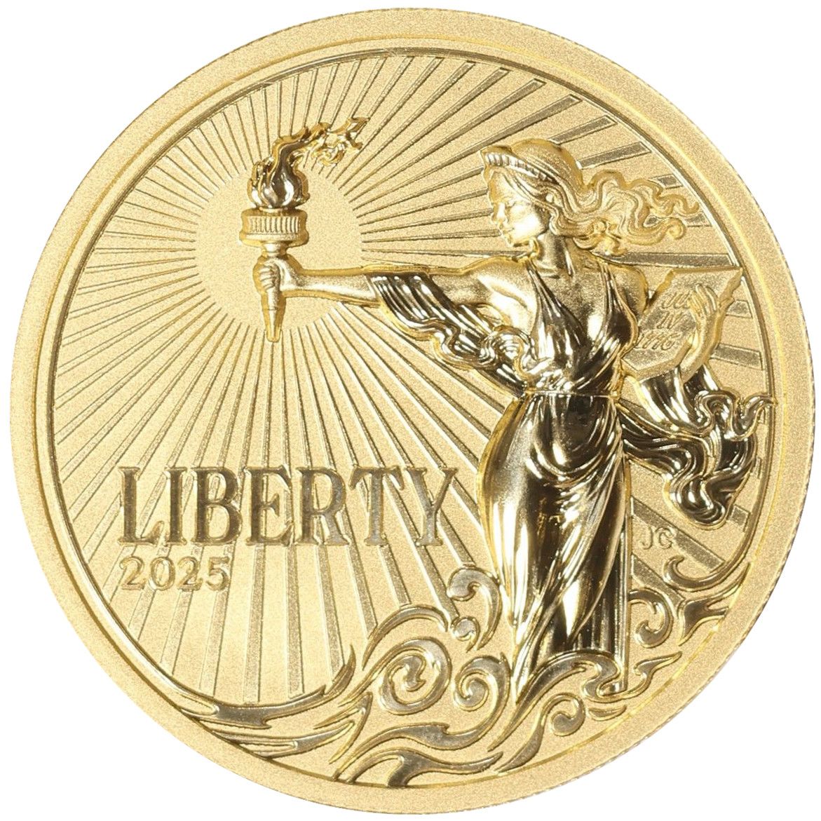 Alderney 100 Pounds - Bald Eagle and Liberty reverse