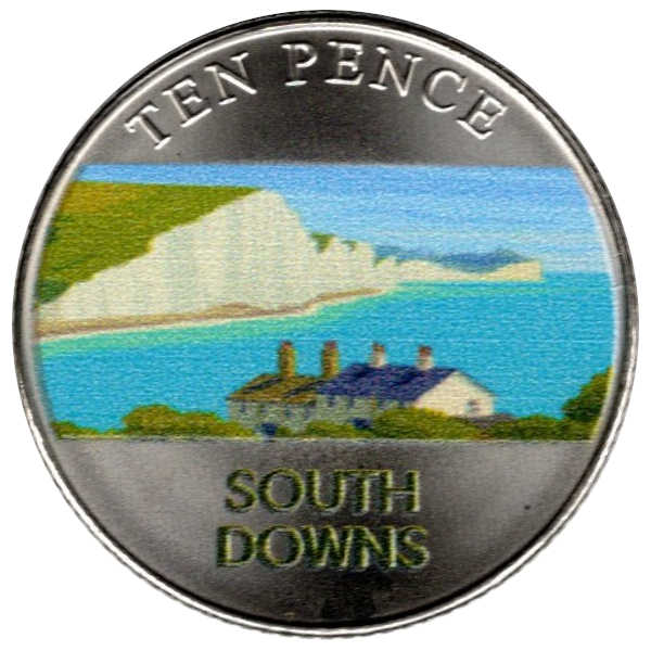 Isle of Man 10 Pence - Charles III South Downs