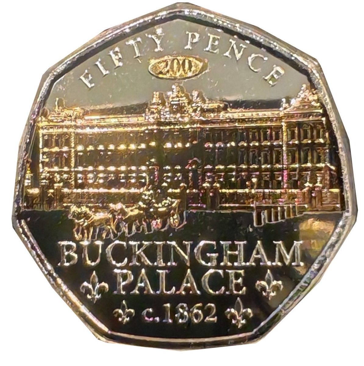 Jersey 50 Pence - Charles III Buckingham Palace obverse
