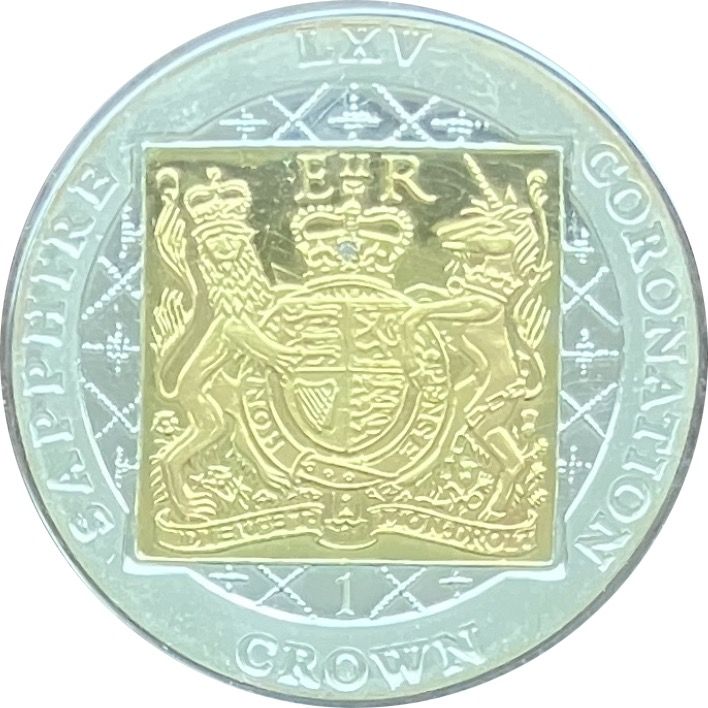 Falkland Islands 1 Crown - Elizabeth II Sapphire Coronation