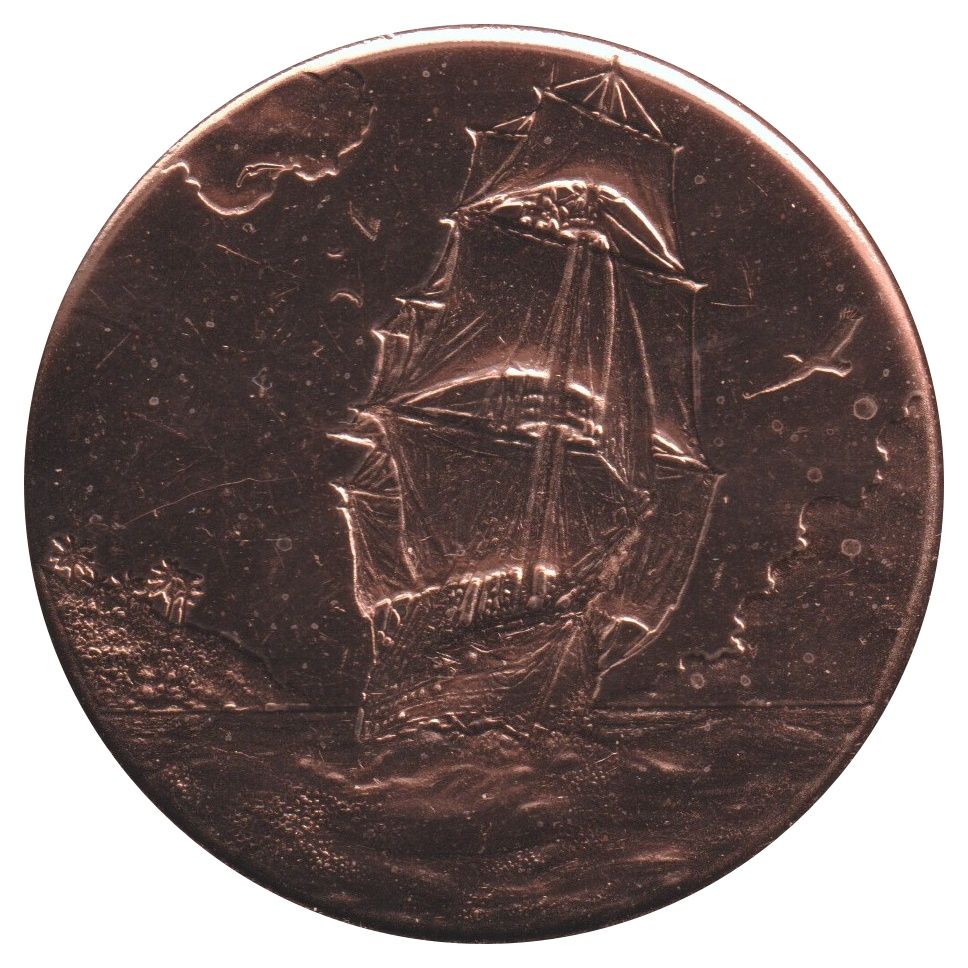 Ascension Island 1 Dollar Afonso de Albuquerque; copper