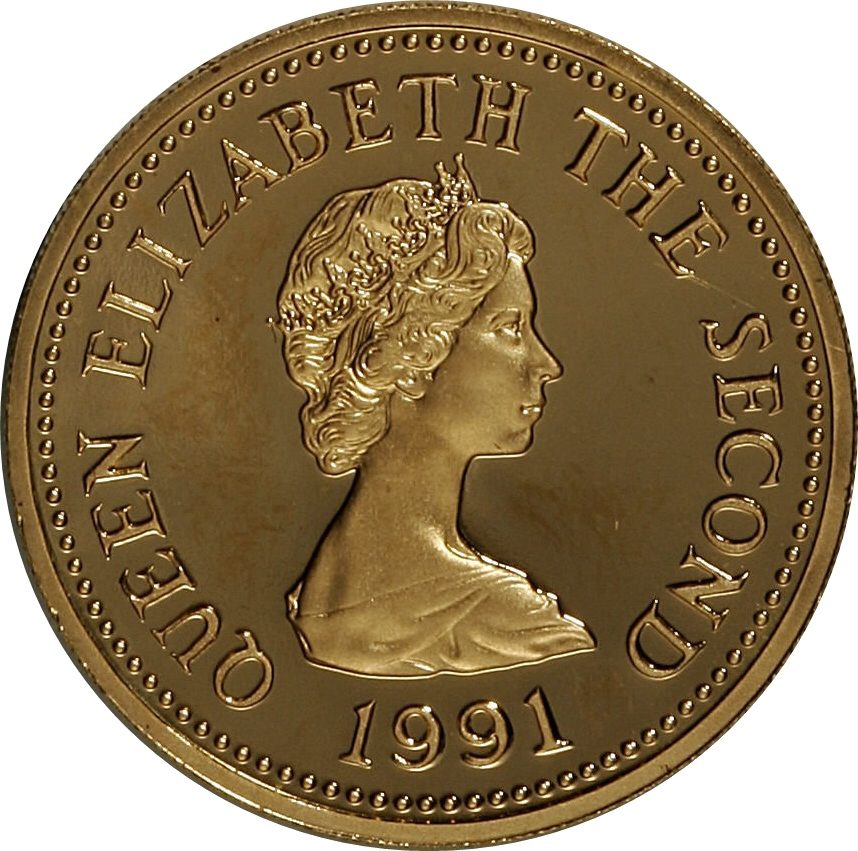 Jersey 1 Pound - Elizabeth II Schooner, TheTickler; Gold Proof obverse