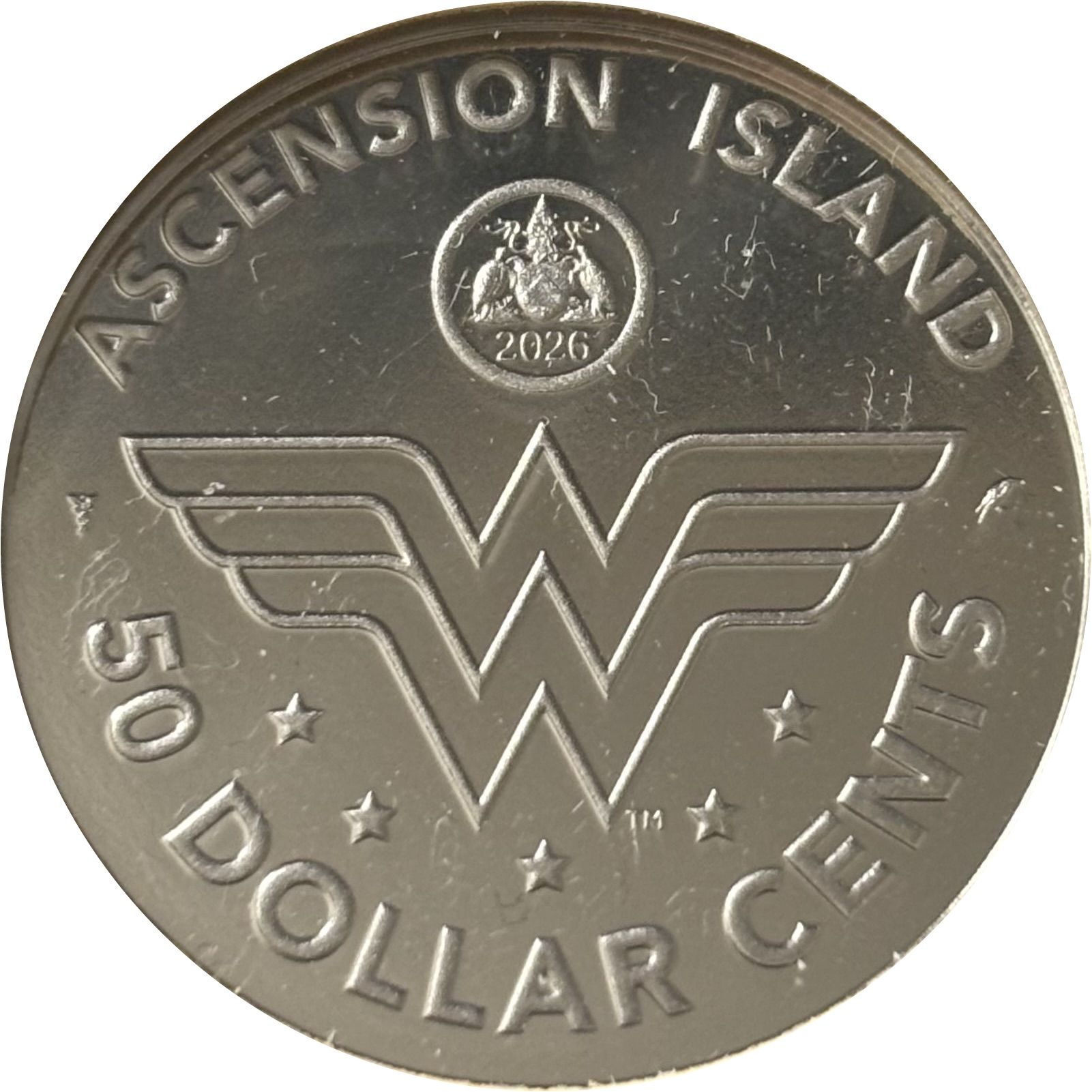 Ascension Island 50 Cents - Wonder Woman