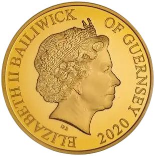 Guernsey 5 Pounds - Elizabeth II Battle of Britain; Gold Proof obverse