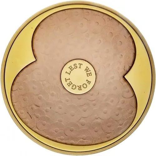 Jersey 5 Pounds - Elizabeth II Remembrance Day 2018; Gold Proof reverse