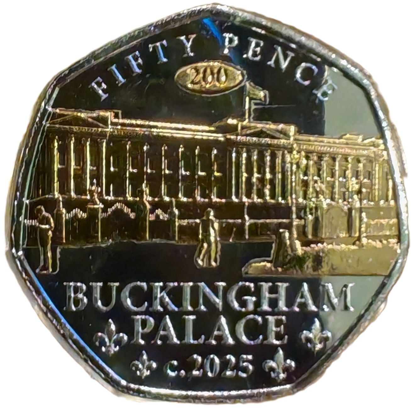 Jersey 50 Pence - Charles III Buckingham Palace reverse